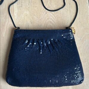 Navy Sequin Crossbody Evening Bag